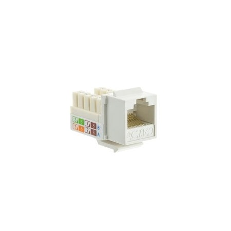 Swe-Tech 3C SlimlineCat5e Keystone Jack, White, RJ45 Female to 110 Punch Down FWT310-120WH